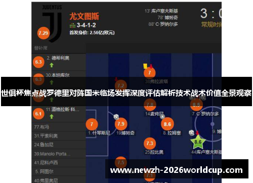 世俱杯焦点战罗德里对阵国米临场发挥深度评估解析技术战术价值全景观察